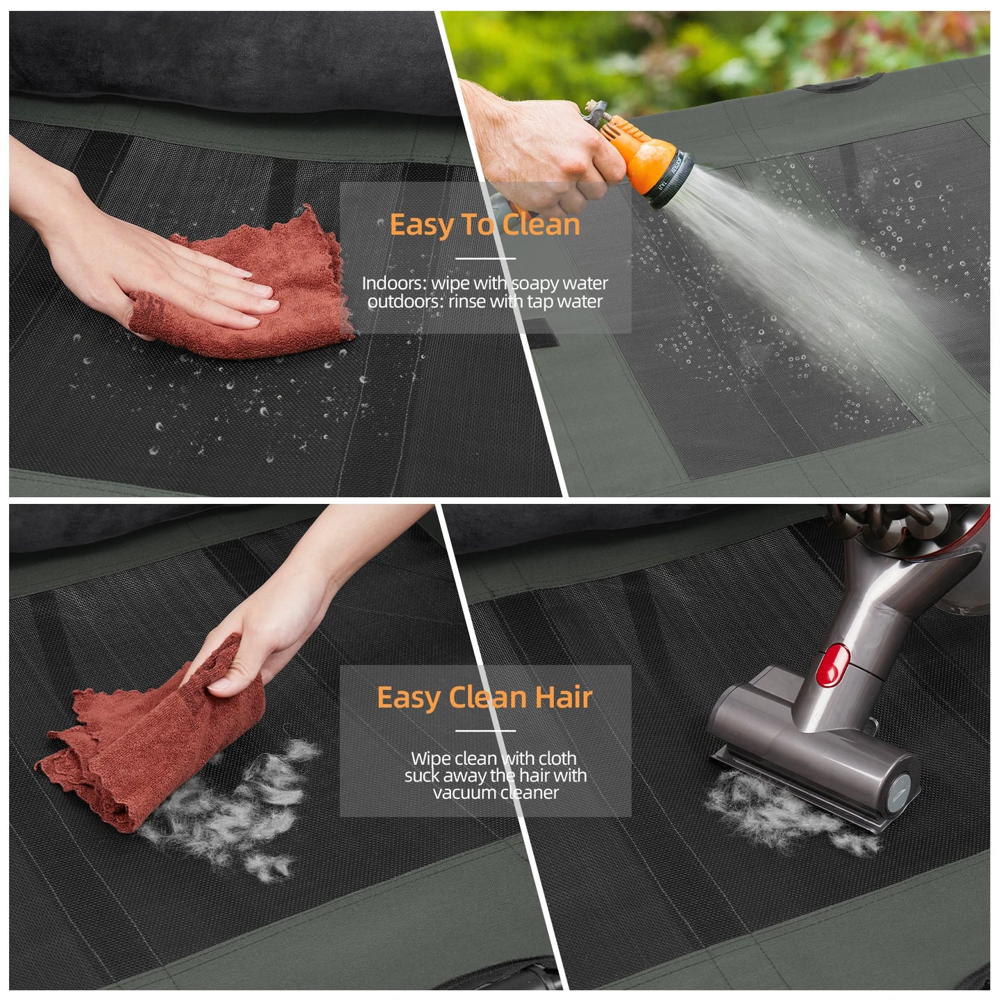 BINGOPAW Elevated Pet Lounger Bed with Detachable Plush Bolster