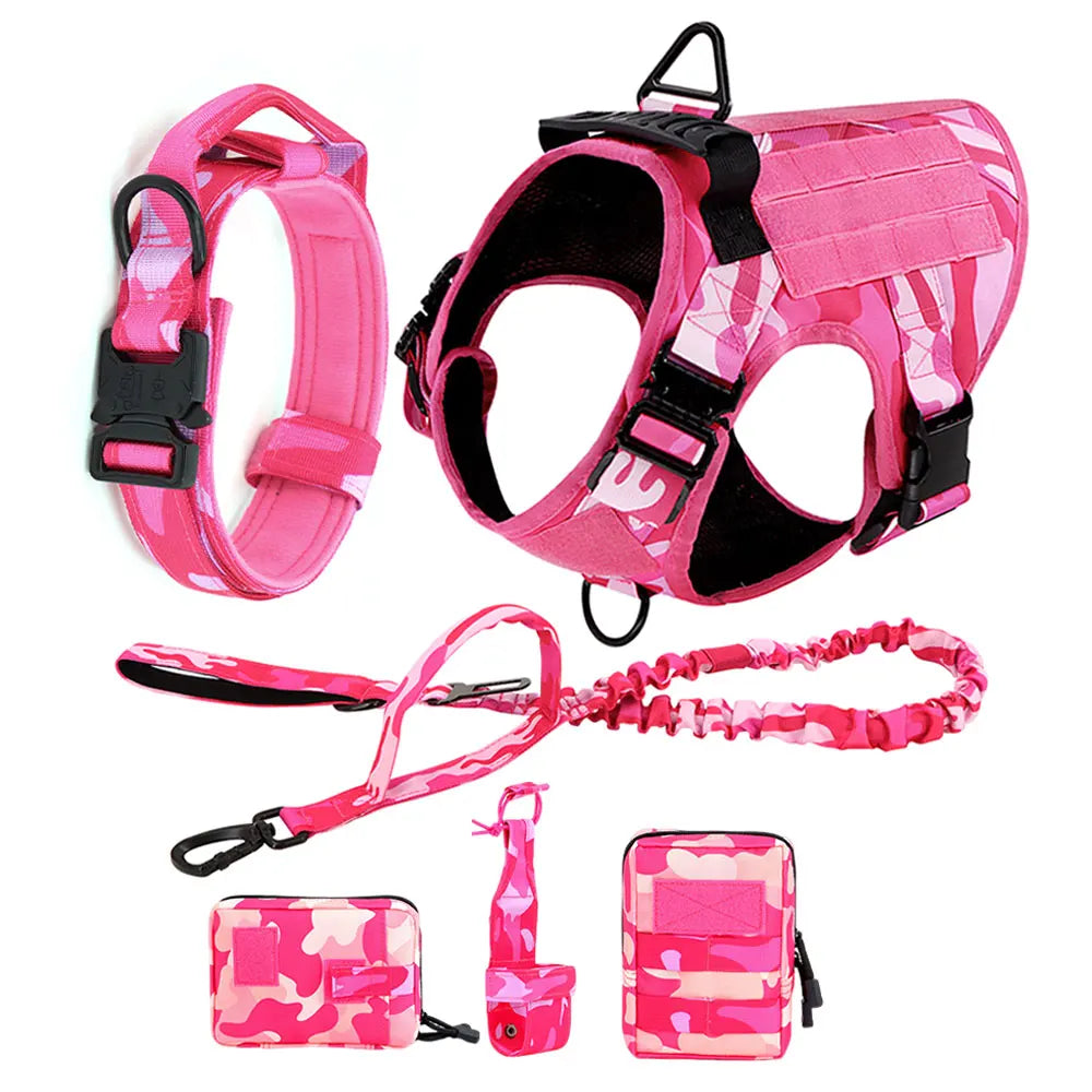 PETRAVEL Military Camouflage Dog Harness for German Shepherd Training