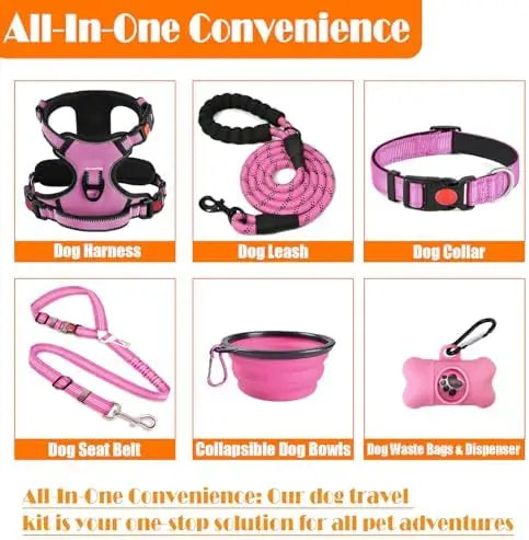 YTYIN Training Kit For Dogs No Pull Harness With Collar Leash