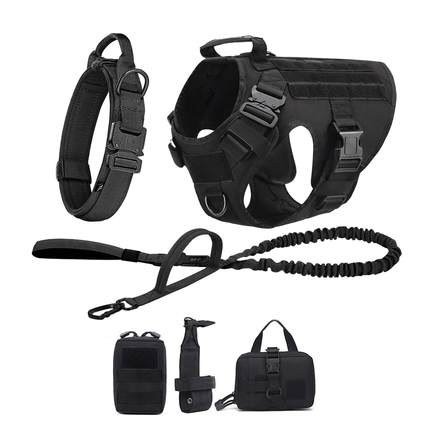 PETRAVEL CN Tactical Dog Harness With Molle Pouches