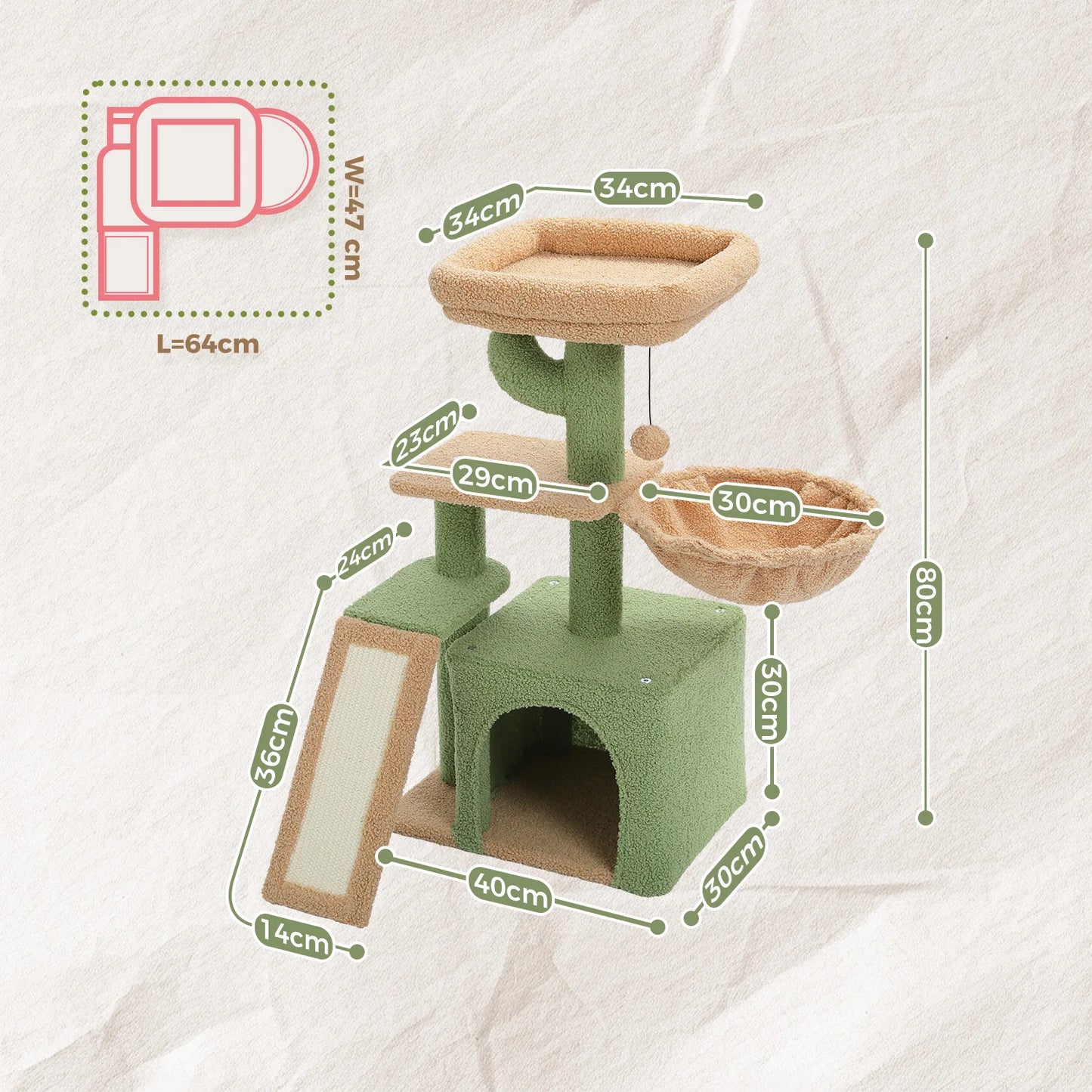 PAWZ Road Cat Tree Tower Two Styles For Indoor Cats