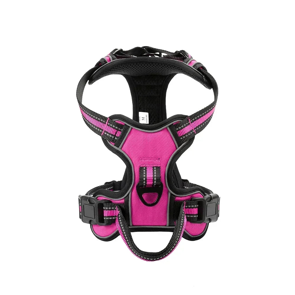 Adjustable Reflective Nylon Dog Harness Vest No Pull Breathable