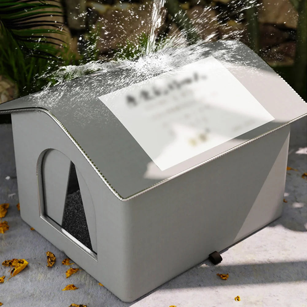 Alloet Outdoor Cat House and Dog Cave Waterproof Winter Shelter