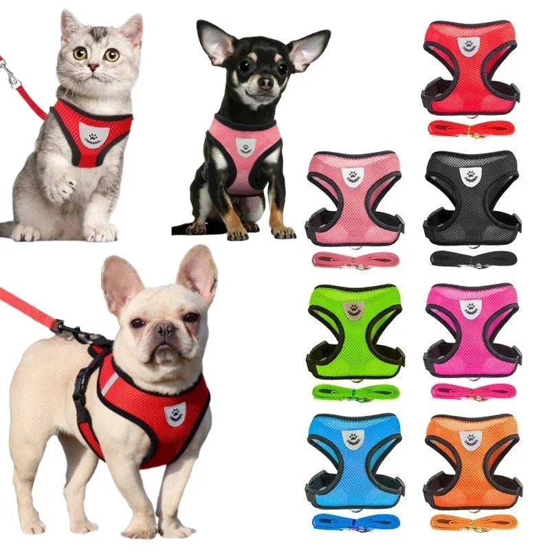 YTYINCN Polyester Mesh Dog Harness Vest Adjustable For Pets