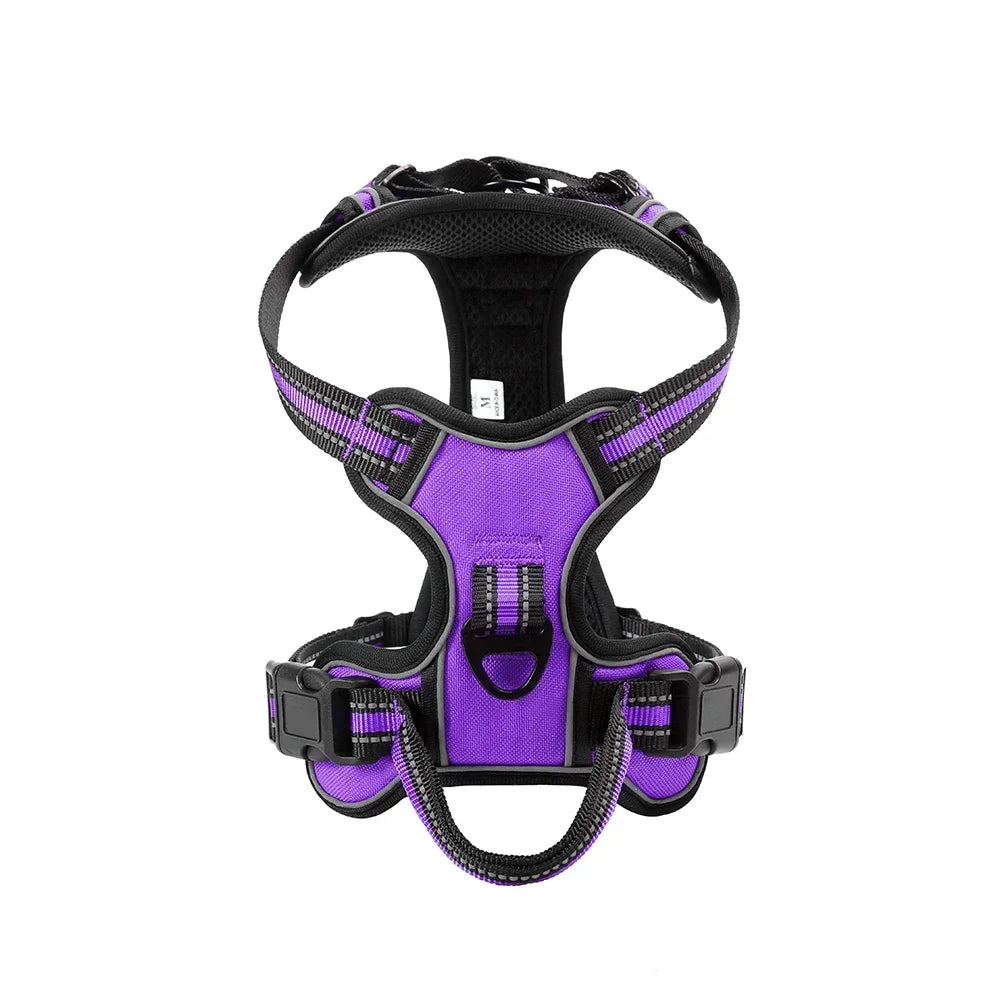 Adjustable Reflective Nylon Dog Harness Vest No Pull Breathable