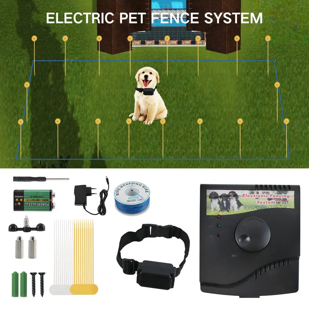 Electric Dog Fence System Pet Containment Kit Waterproof