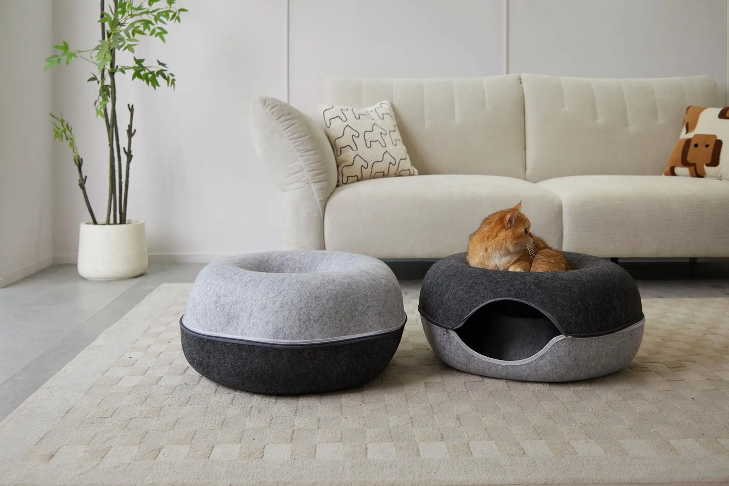 Hexagon Cat Tunnel Bed And Cave For Multiple Cats Playful