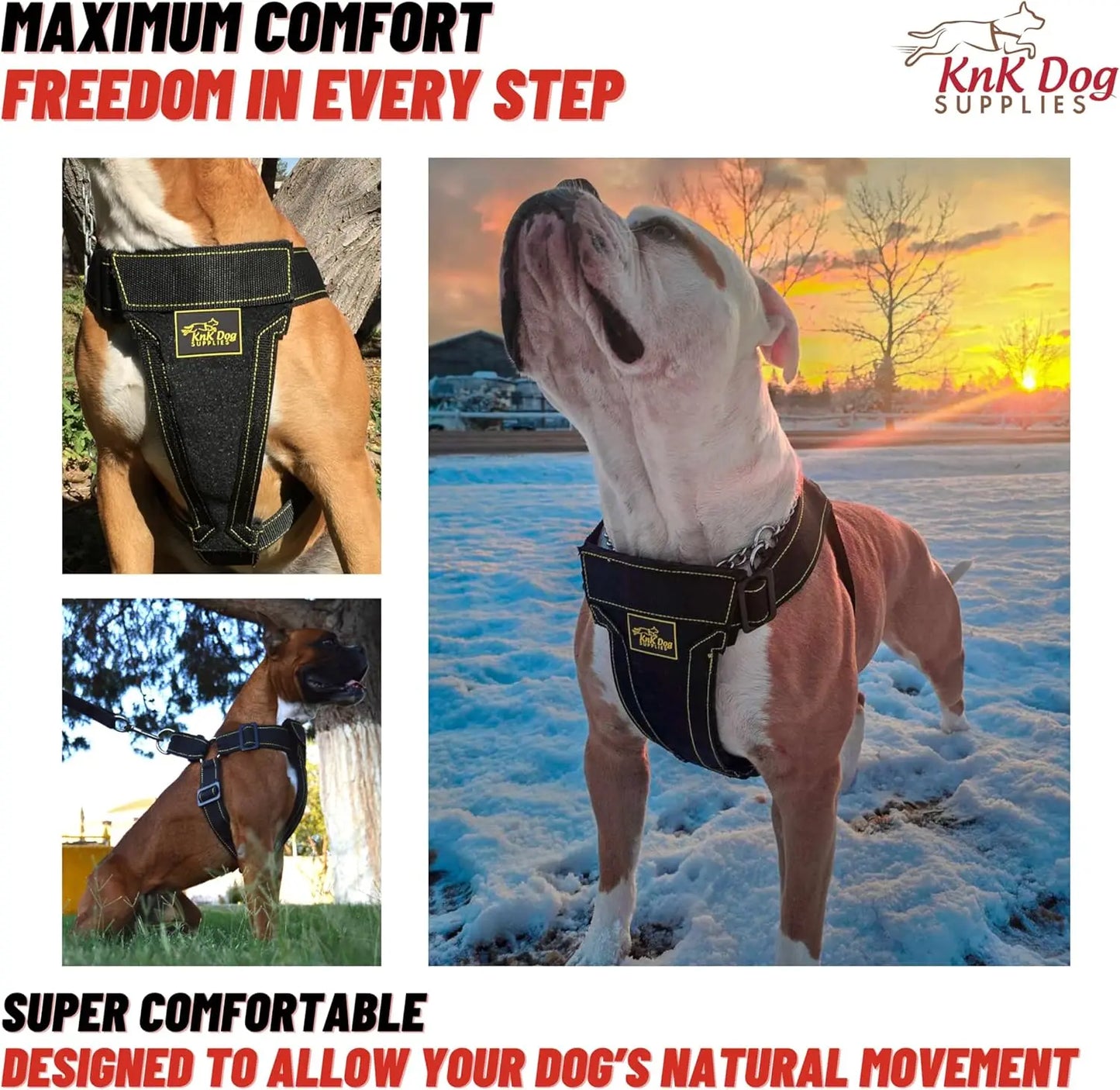 XMSJ Heavy Duty Dog Harness No Pull for Large Breeds