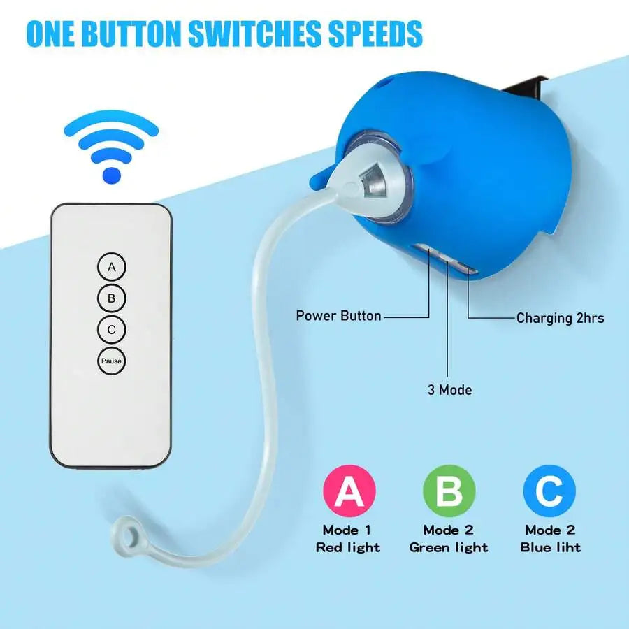 Interactive Cat Toy With Remote Control Replaceable Heads