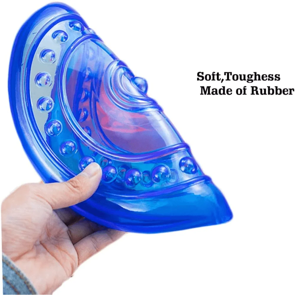 Dog Flying Disc Rubber Chew Toy Puppies Outdoor Training