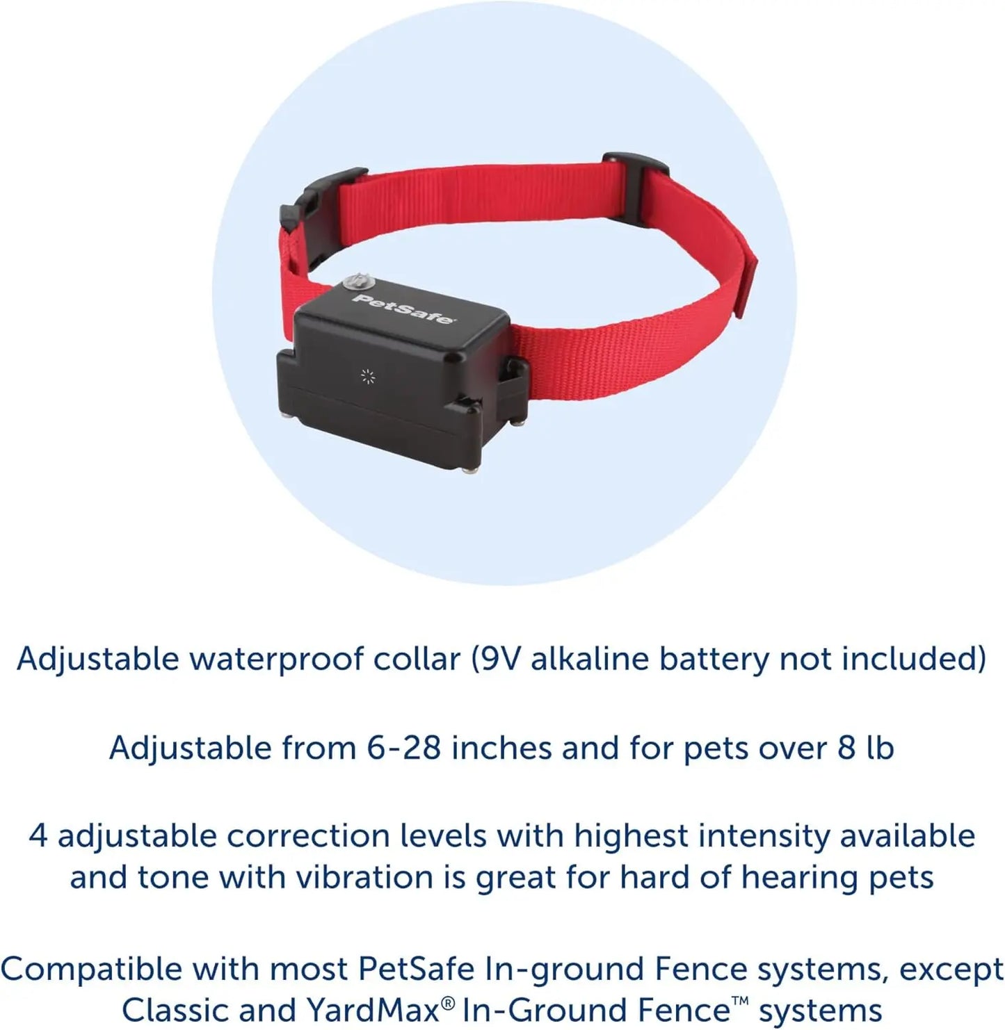 Waterproof In-Ground Dog Fence Collar With Tone And Static