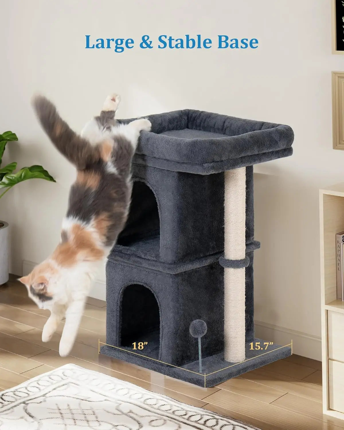 OEINGCN Cat Tree Tower With Scratching Post And Window Perch