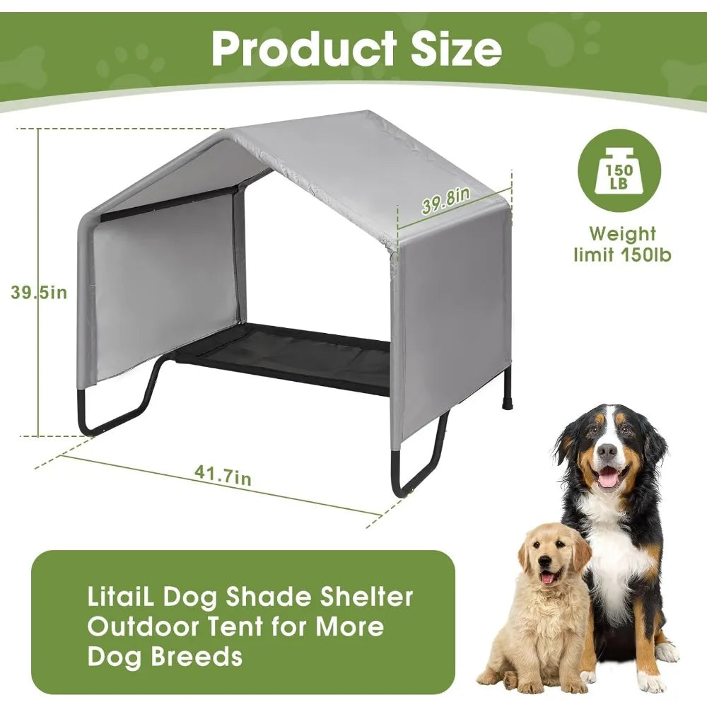 Outdoor Canopy Dog Bed Shelter Waterproof Sun Protection for Dogs