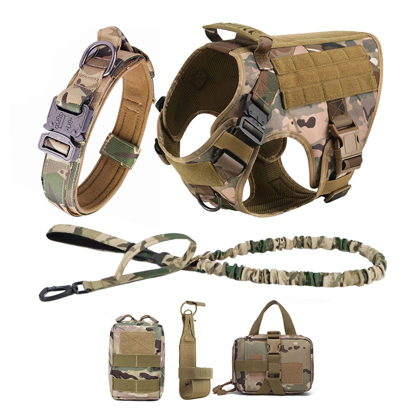 PETRAVEL CN Tactical Dog Harness With Molle Pouches
