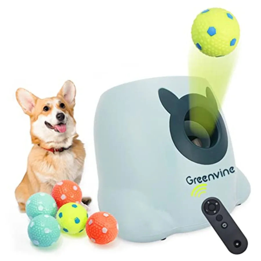 Automatic Dog Ball Launcher Fetch Machine With 6 Latex Balls