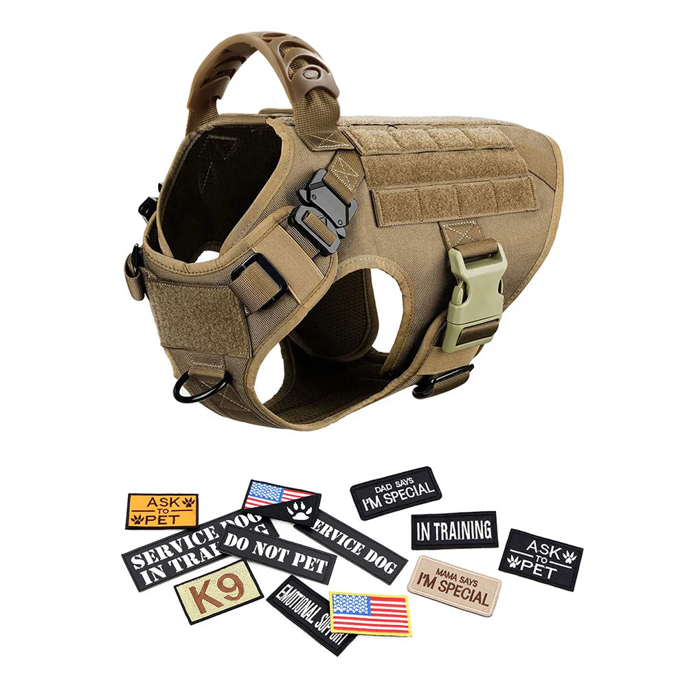 Petravel Military Dog Harness Vest For Malinois Training