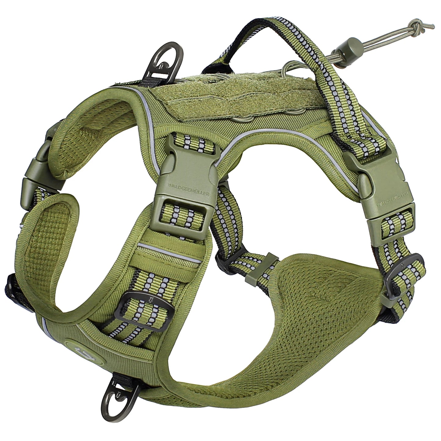 Tactical No Pull Dog Harness With Reflective Breathable MOLLE Vest