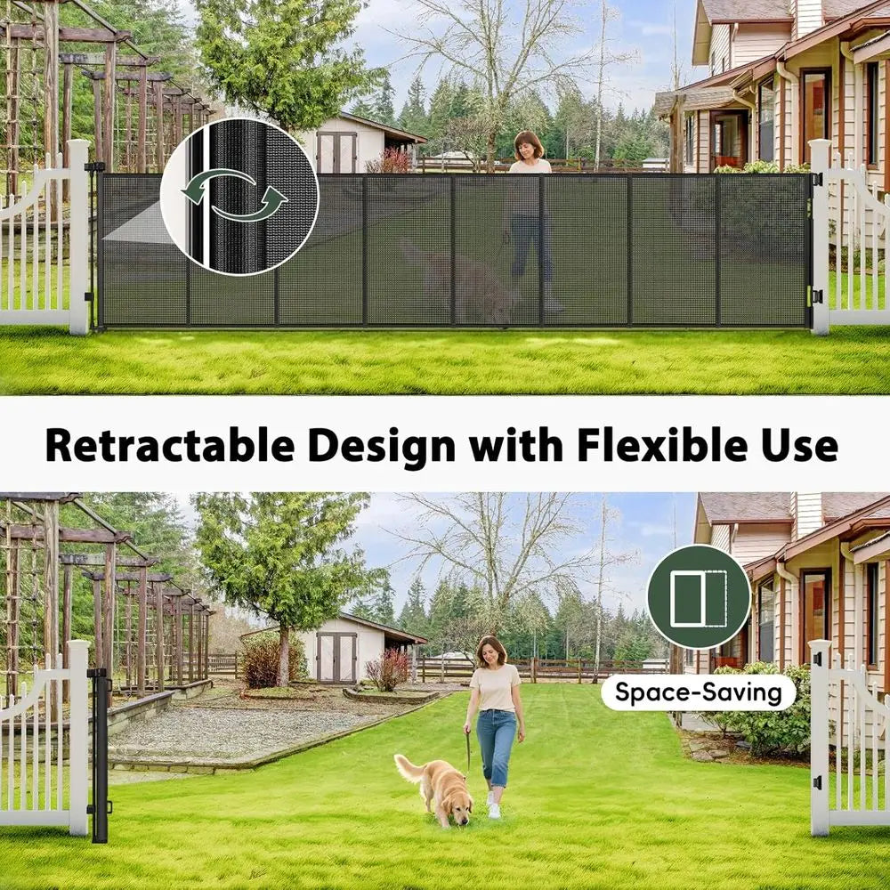Reinforced Extra Wide Baby Gate Retractable for Pets