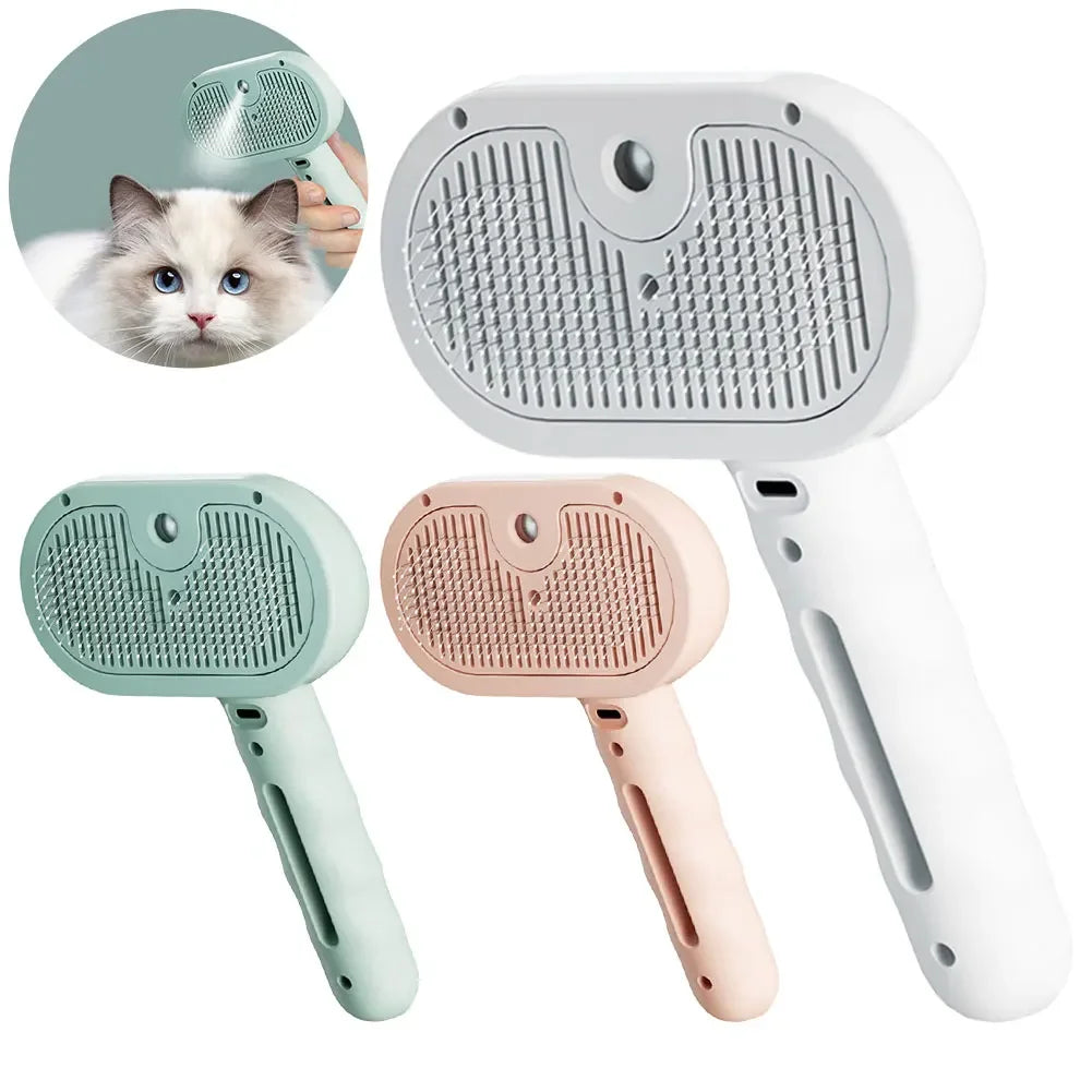 Shunmaii 3 In 1 Cat Steam Brush Grooming Cats Dogs